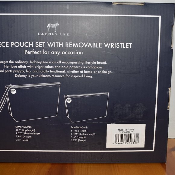 DABNEY LEE 2 Piece Wristlet/Pouch Set Pink Hearts *New With Tags* - Picture 6 of 13